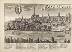Panoramablick auf Augsburg von Johann Thomas Kraus